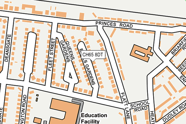 CH65 8DT map - OS OpenMap – Local (Ordnance Survey) CH65 8DT map - OS OpenMap – Local (Ordnance Survey)