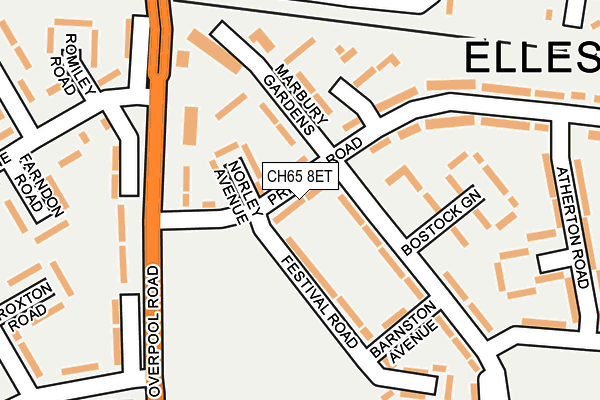 CH65 8ET map - OS OpenMap – Local (Ordnance Survey) CH65 8ET map - OS OpenMap – Local (Ordnance Survey)