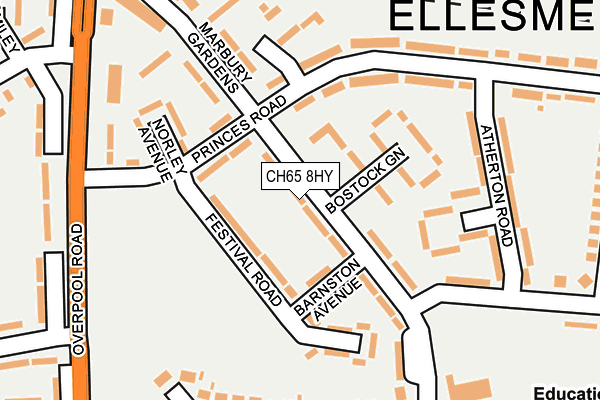 CH65 8HY map - OS OpenMap – Local (Ordnance Survey)
