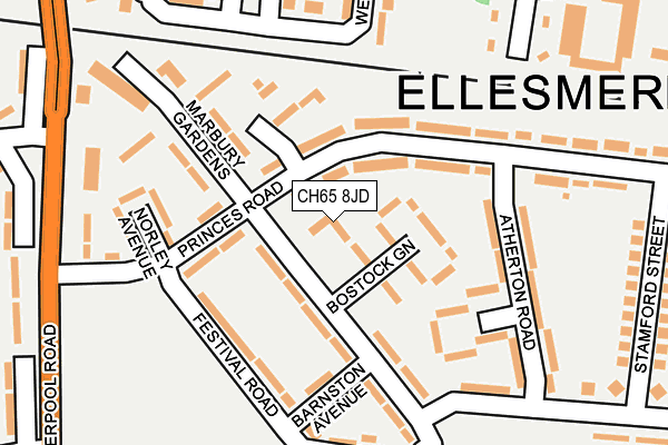 CH65 8JD map - OS OpenMap – Local (Ordnance Survey) CH65 8JD map - OS OpenMap – Local (Ordnance Survey)