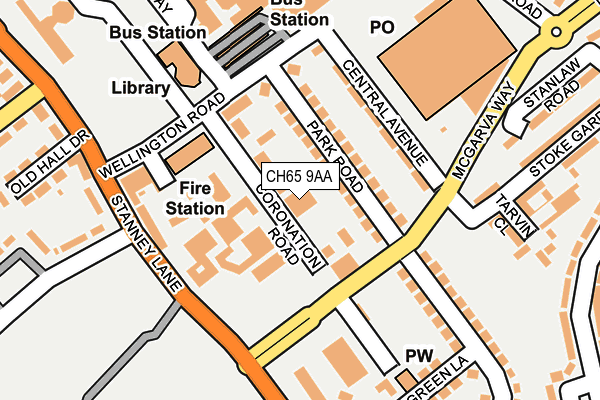 CH65 9AA map - OS OpenMap – Local (Ordnance Survey) CH65 9AA map - OS OpenMap – Local (Ordnance Survey)