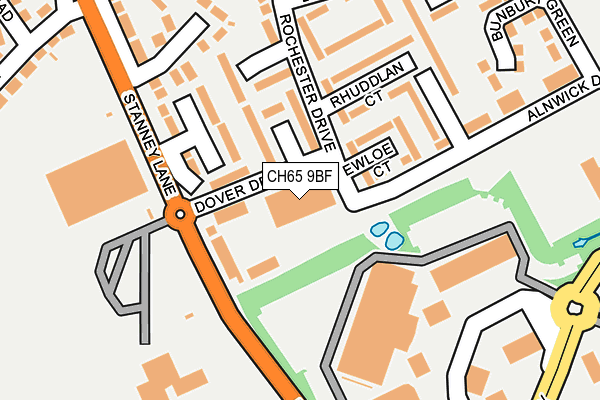 CH65 9BF map - OS OpenMap – Local (Ordnance Survey) CH65 9BF map - OS OpenMap – Local (Ordnance Survey)