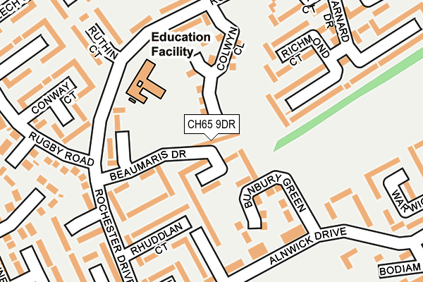 CH65 9DR map - OS OpenMap – Local (Ordnance Survey) CH65 9DR map - OS OpenMap – Local (Ordnance Survey)