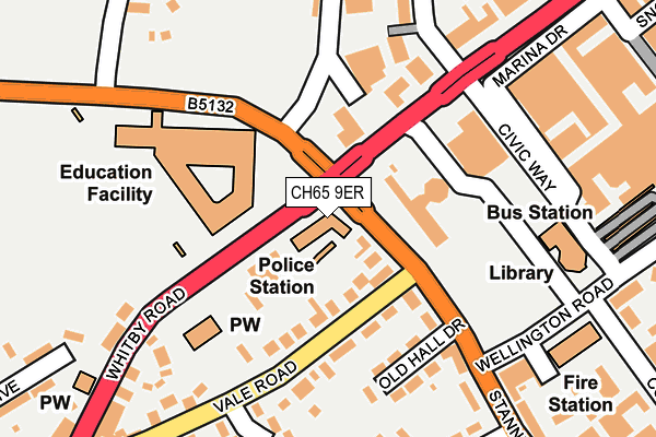 CH65 9ER map - OS OpenMap – Local (Ordnance Survey) CH65 9ER map - OS OpenMap – Local (Ordnance Survey)