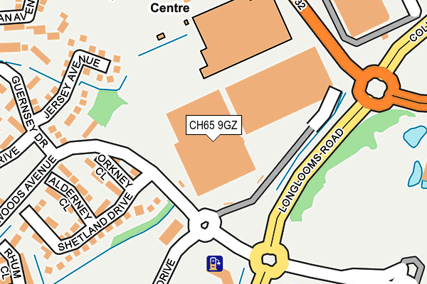 CH65 9GZ map - OS OpenMap – Local (Ordnance Survey) CH65 9GZ map - OS OpenMap – Local (Ordnance Survey)