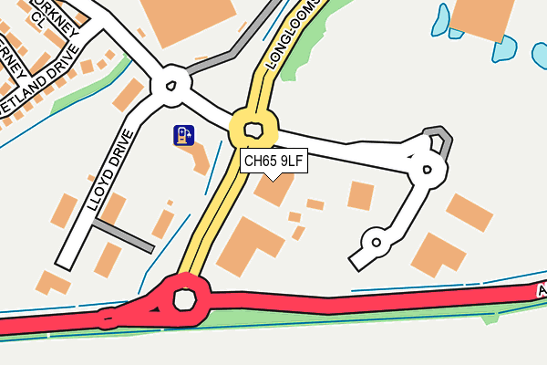 CH65 9LF map - OS OpenMap – Local (Ordnance Survey) CH65 9LF map - OS OpenMap – Local (Ordnance Survey)
