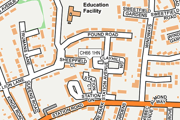 CH66 1HN map - OS OpenMap – Local (Ordnance Survey) CH66 1HN map - OS OpenMap – Local (Ordnance Survey)