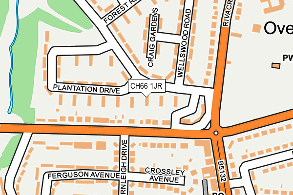 CH66 1JR map - OS OpenMap – Local (Ordnance Survey) CH66 1JR map - OS OpenMap – Local (Ordnance Survey)