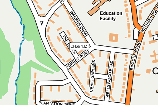 CH66 1JZ map - OS OpenMap – Local (Ordnance Survey) CH66 1JZ map - OS OpenMap – Local (Ordnance Survey)