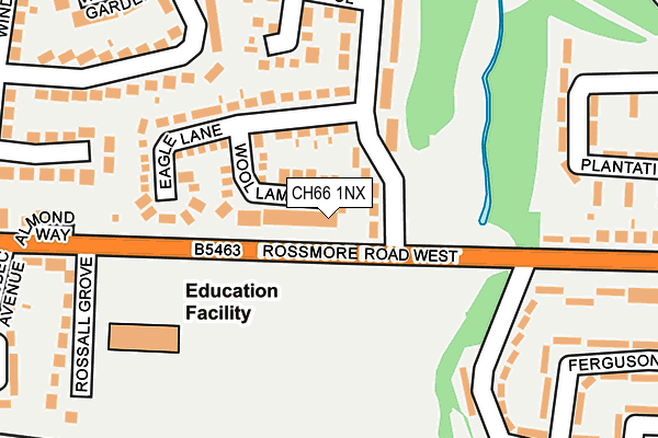 CH66 1NX map - OS OpenMap – Local (Ordnance Survey)