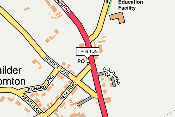 CH66 1QN map - OS OpenMap – Local (Ordnance Survey)