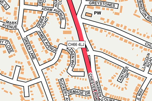 CH66 4LJ map - OS OpenMap – Local (Ordnance Survey) CH66 4LJ map - OS OpenMap – Local (Ordnance Survey)