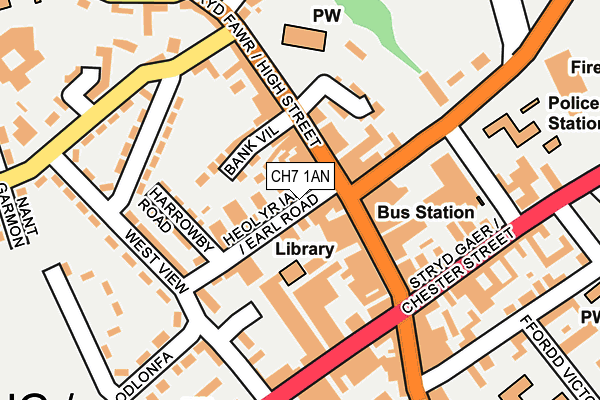 CH7 1AN map - OS OpenMap – Local (Ordnance Survey) CH7 1AN map - OS OpenMap – Local (Ordnance Survey)