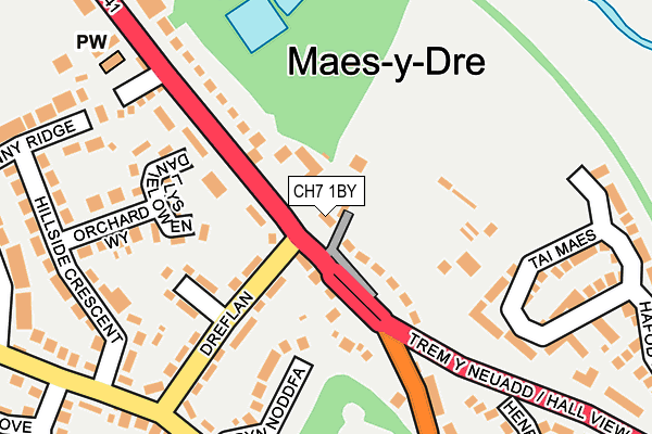 CH7 1BY map - OS OpenMap – Local (Ordnance Survey) CH7 1BY map - OS OpenMap – Local (Ordnance Survey)