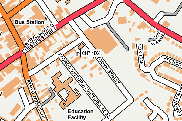 CH7 1DX map - OS OpenMap – Local (Ordnance Survey) CH7 1DX map - OS OpenMap – Local (Ordnance Survey)