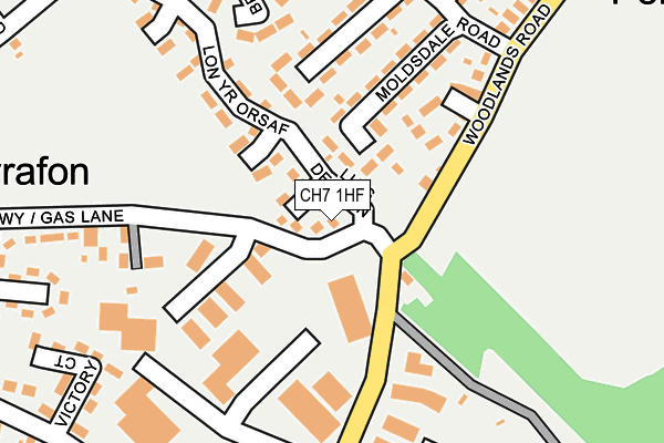 CH7 1HF map - OS OpenMap – Local (Ordnance Survey) CH7 1HF map - OS OpenMap – Local (Ordnance Survey)