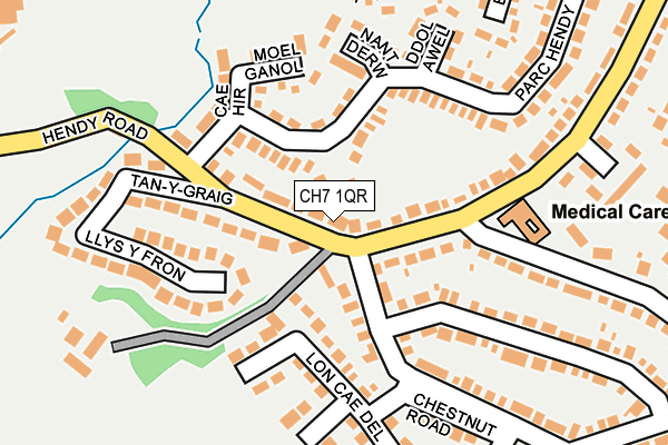 CH7 1QR map - OS OpenMap – Local (Ordnance Survey) CH7 1QR map - OS OpenMap – Local (Ordnance Survey)
