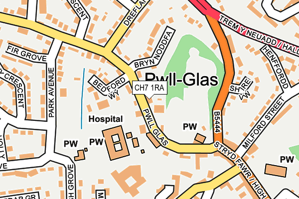 CH7 1RA map - OS OpenMap – Local (Ordnance Survey)