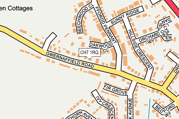 CH7 1RQ map - OS OpenMap – Local (Ordnance Survey)