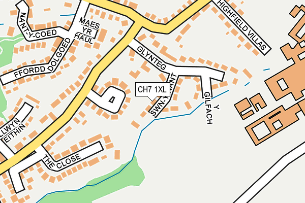 CH7 1XL map - OS OpenMap – Local (Ordnance Survey) CH7 1XL map - OS OpenMap – Local (Ordnance Survey)