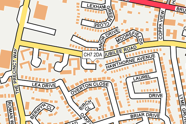 CH7 2DA map - OS OpenMap – Local (Ordnance Survey) CH7 2DA map - OS OpenMap – Local (Ordnance Survey)