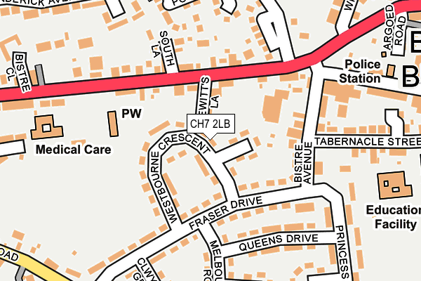 CH7 2LB map - OS OpenMap – Local (Ordnance Survey) CH7 2LB map - OS OpenMap – Local (Ordnance Survey)