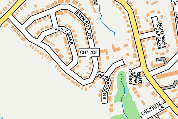 CH7 2QF map - OS OpenMap – Local (Ordnance Survey) CH7 2QF map - OS OpenMap – Local (Ordnance Survey)