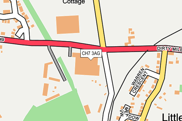 CH7 3AG map - OS OpenMap – Local (Ordnance Survey) CH7 3AG map - OS OpenMap – Local (Ordnance Survey)