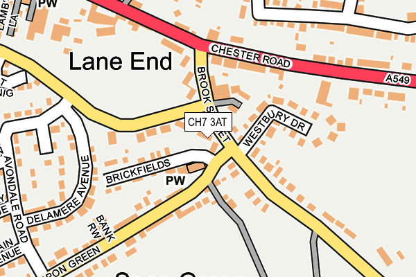 CH7 3AT map - OS OpenMap – Local (Ordnance Survey) CH7 3AT map - OS OpenMap – Local (Ordnance Survey)