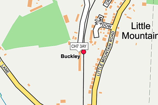 CH7 3AY map - OS OpenMap – Local (Ordnance Survey) CH7 3AY map - OS OpenMap – Local (Ordnance Survey)