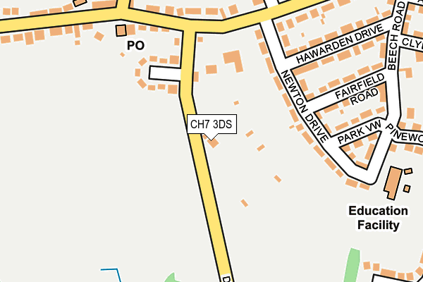 CH7 3DS map - OS OpenMap – Local (Ordnance Survey) CH7 3DS map - OS OpenMap – Local (Ordnance Survey)