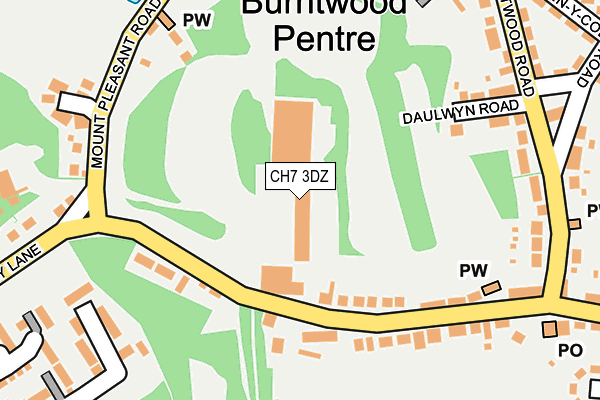 CH7 3DZ map - OS OpenMap – Local (Ordnance Survey) CH7 3DZ map - OS OpenMap – Local (Ordnance Survey)