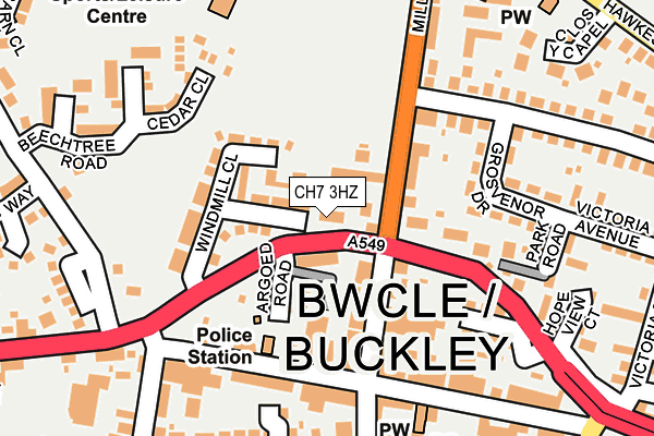 CH7 3HZ map - OS OpenMap – Local (Ordnance Survey) CH7 3HZ map - OS OpenMap – Local (Ordnance Survey)