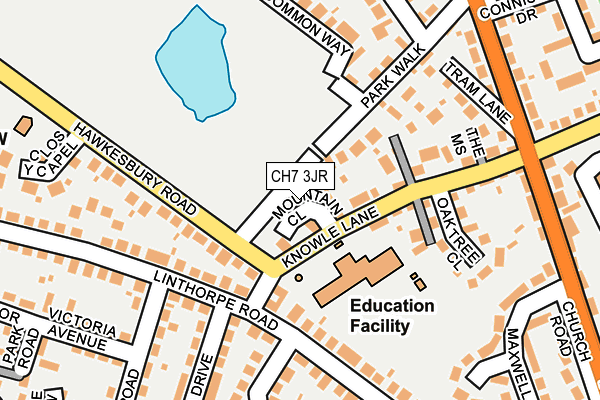 CH7 3JR map - OS OpenMap – Local (Ordnance Survey) CH7 3JR map - OS OpenMap – Local (Ordnance Survey)