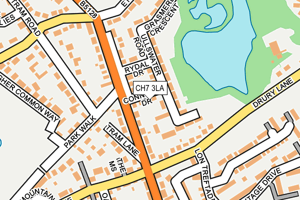 CH7 3LA map - OS OpenMap – Local (Ordnance Survey) CH7 3LA map - OS OpenMap – Local (Ordnance Survey)