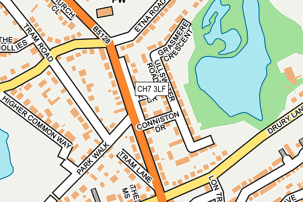 CH7 3LF map - OS OpenMap – Local (Ordnance Survey) CH7 3LF map - OS OpenMap – Local (Ordnance Survey)