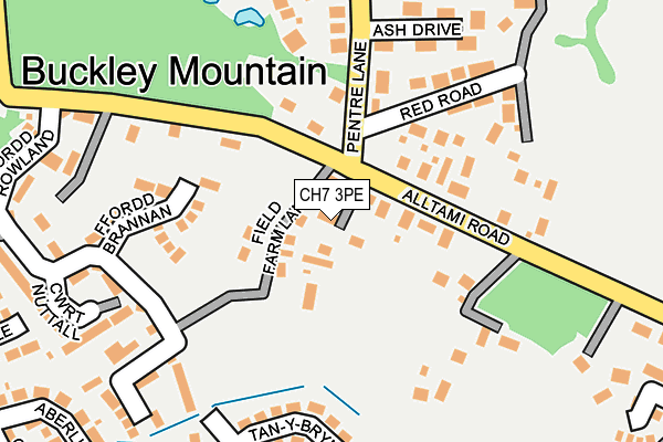 CH7 3PE map - OS OpenMap – Local (Ordnance Survey) CH7 3PE map - OS OpenMap – Local (Ordnance Survey)