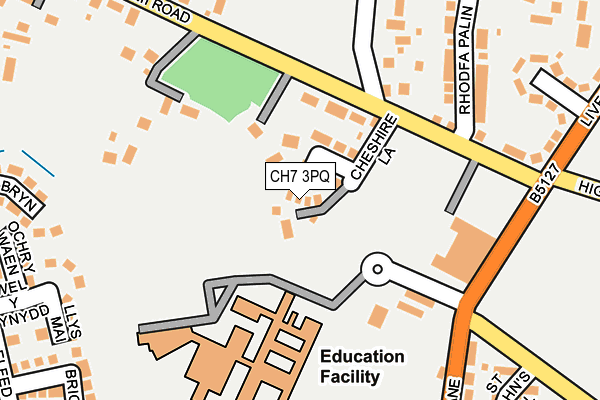 CH7 3PQ map - OS OpenMap – Local (Ordnance Survey) CH7 3PQ map - OS OpenMap – Local (Ordnance Survey)