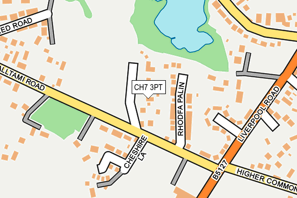 CH7 3PT map - OS OpenMap – Local (Ordnance Survey) CH7 3PT map - OS OpenMap – Local (Ordnance Survey)