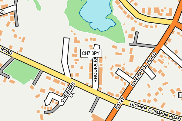 CH7 3PY map - OS OpenMap – Local (Ordnance Survey) CH7 3PY map - OS OpenMap – Local (Ordnance Survey)