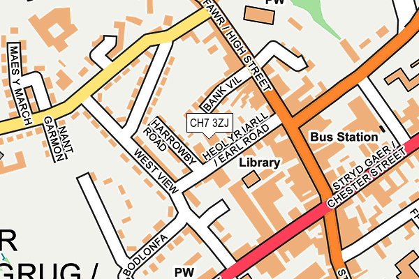 CH7 3ZJ map - OS OpenMap – Local (Ordnance Survey) CH7 3ZJ map - OS OpenMap – Local (Ordnance Survey)