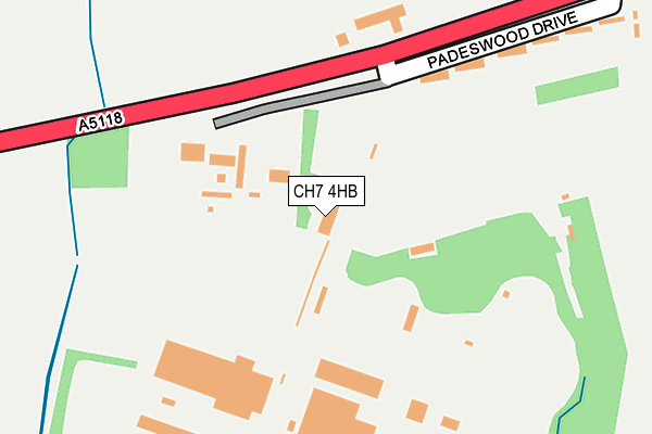 CH7 4HB map - OS OpenMap – Local (Ordnance Survey) CH7 4HB map - OS OpenMap – Local (Ordnance Survey)