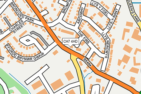 CH7 4HD map - OS OpenMap – Local (Ordnance Survey) CH7 4HD map - OS OpenMap – Local (Ordnance Survey)