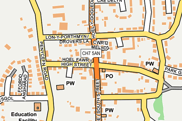 CH7 5AN map - OS OpenMap – Local (Ordnance Survey) CH7 5AN map - OS OpenMap – Local (Ordnance Survey)