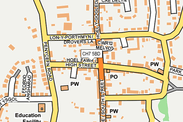 CH7 5BD map - OS OpenMap – Local (Ordnance Survey) CH7 5BD map - OS OpenMap – Local (Ordnance Survey)
