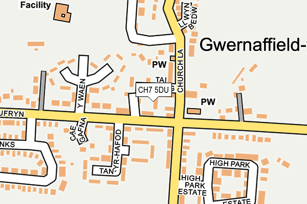 CH7 5DU map - OS OpenMap – Local (Ordnance Survey) CH7 5DU map - OS OpenMap – Local (Ordnance Survey)