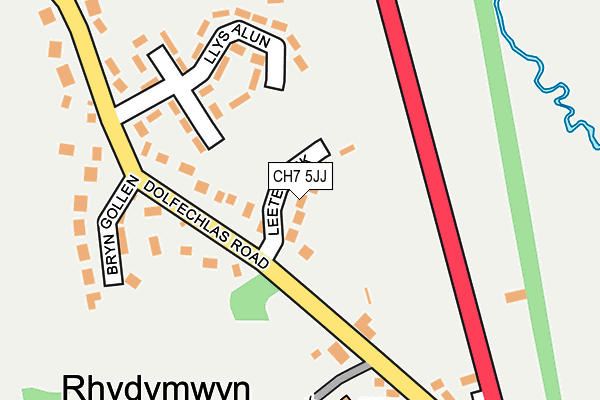 CH7 5JJ map - OS OpenMap – Local (Ordnance Survey) CH7 5JJ map - OS OpenMap – Local (Ordnance Survey)