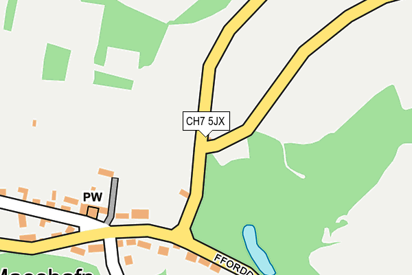 CH7 5JX map - OS OpenMap – Local (Ordnance Survey) CH7 5JX map - OS OpenMap – Local (Ordnance Survey)