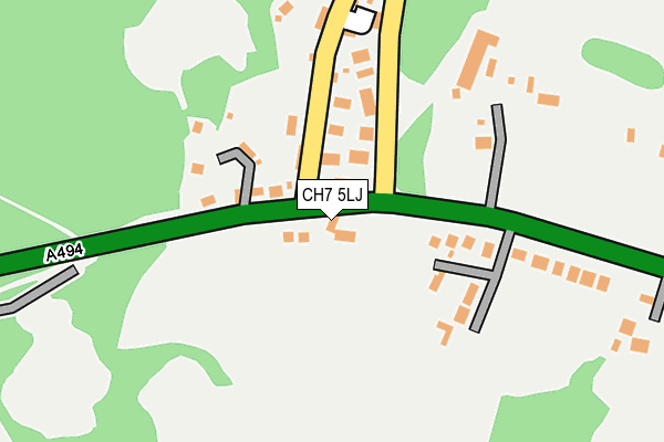 CH7 5LJ map - OS OpenMap – Local (Ordnance Survey) CH7 5LJ map - OS OpenMap – Local (Ordnance Survey)