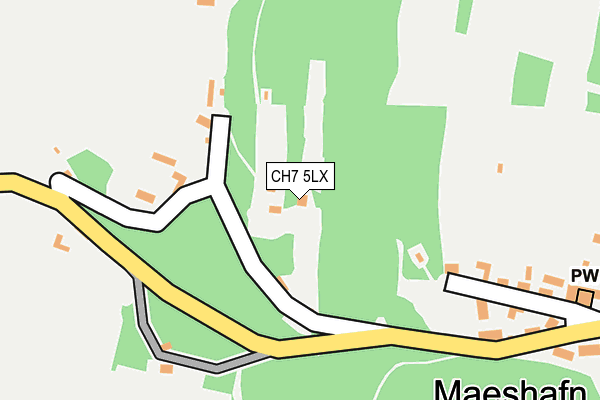CH7 5LX map - OS OpenMap – Local (Ordnance Survey) CH7 5LX map - OS OpenMap – Local (Ordnance Survey)